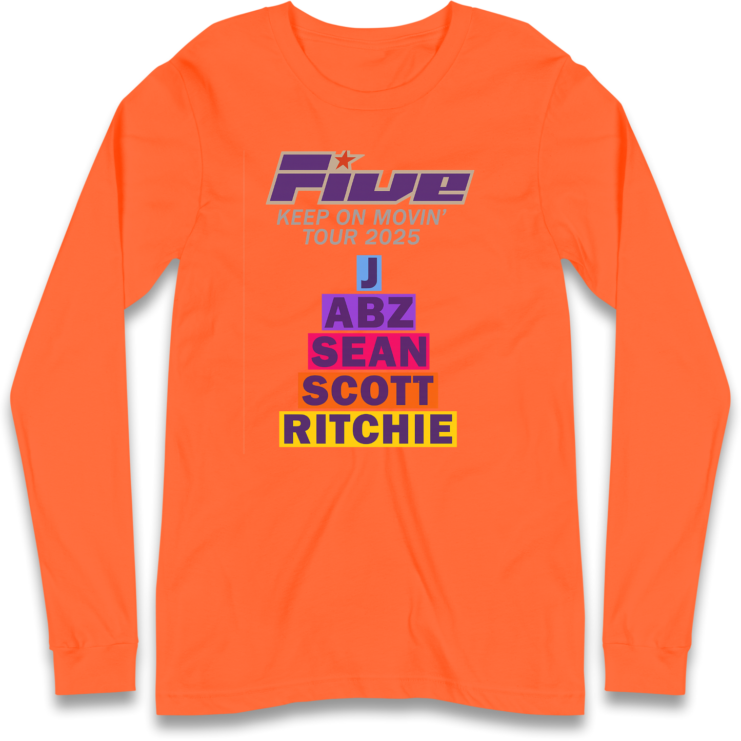 Five Keep On Movin' Tour 2025 Longsleeve T Shirt
