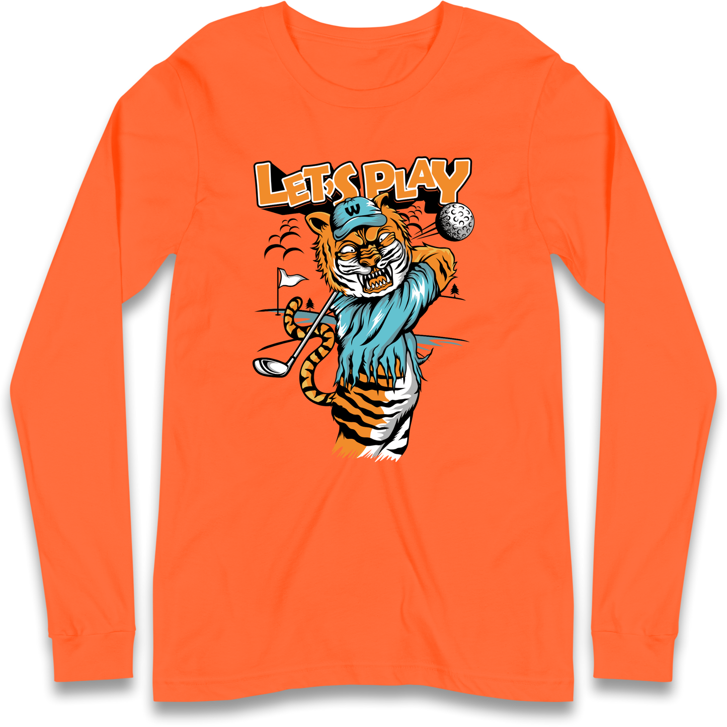 Lets Play Golf Tiger Longsleeve T Shirt