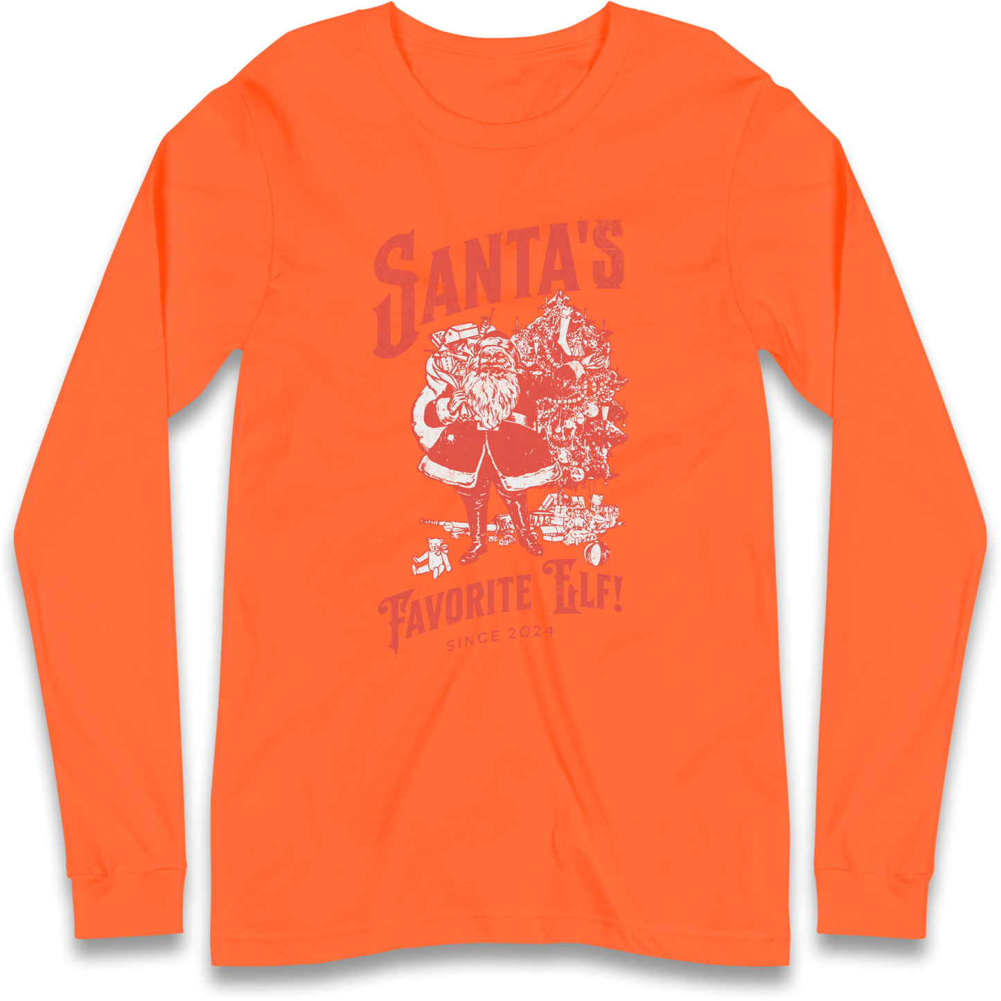 Santas Favourite Elf Christmas Longsleeve T Shirt