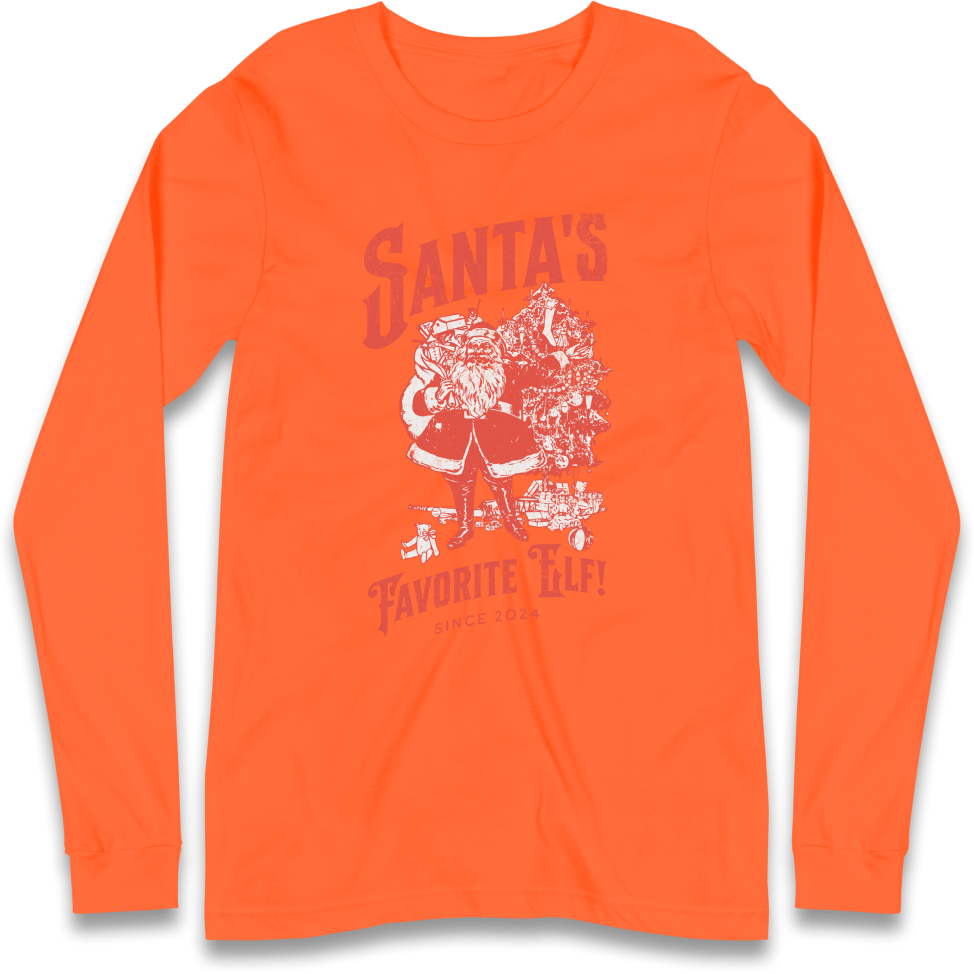Santas Favourite Elf Christmas Longsleeve T Shirt