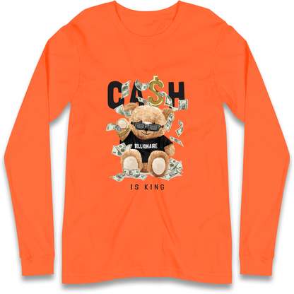 Teddy Bear Billionaire Streetwear Longsleeve T Shirt