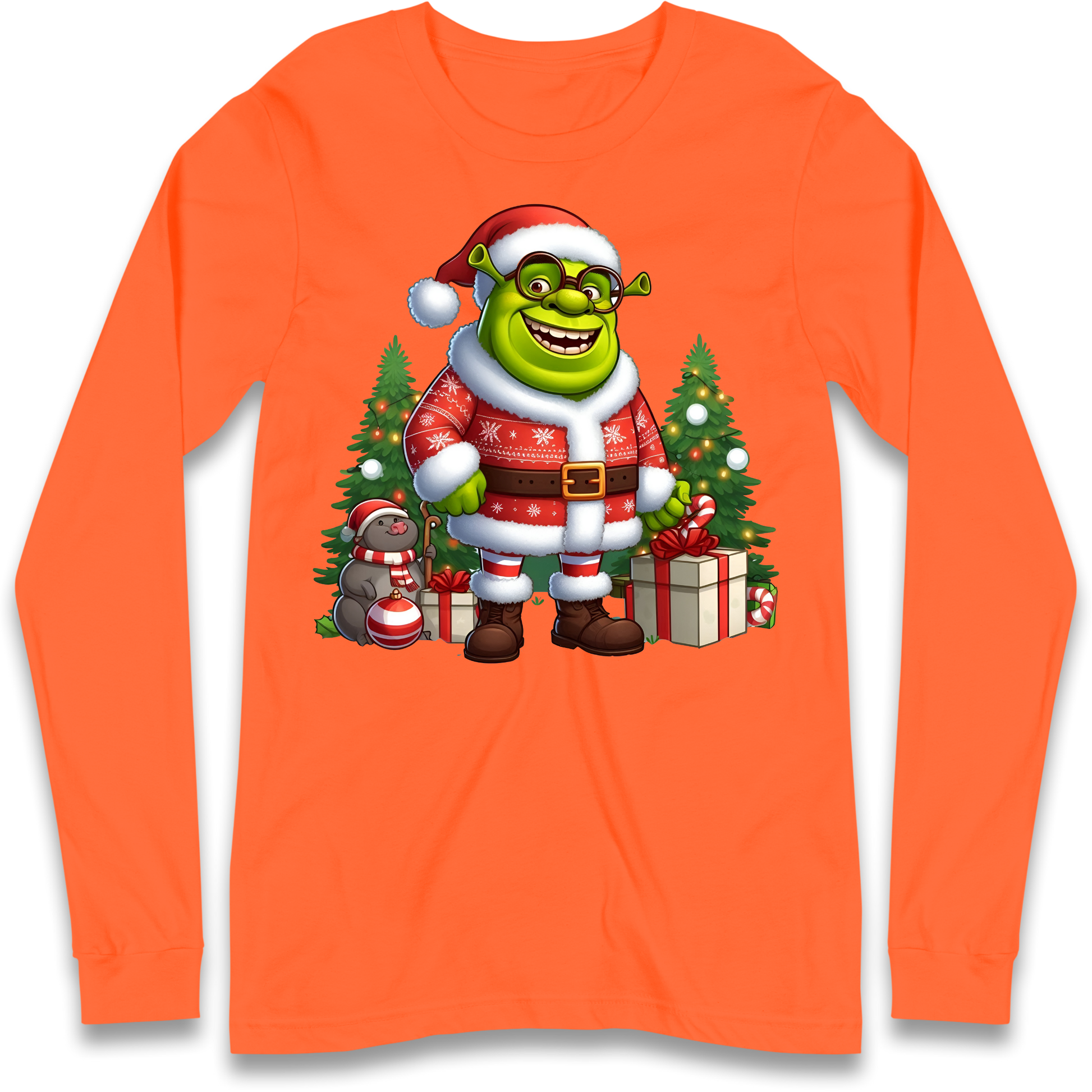 Shrek Santa Claus Presents Longsleeve T Shirt