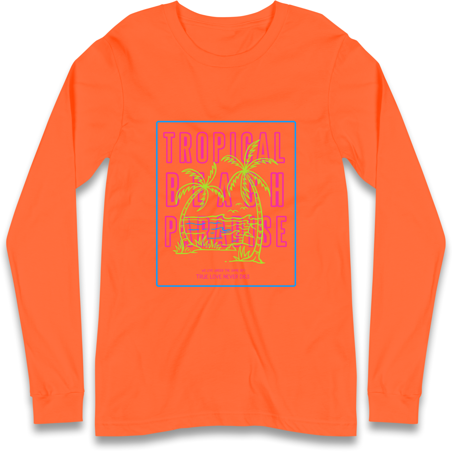 Tropical Beach Paradise Longsleeve T Shirt