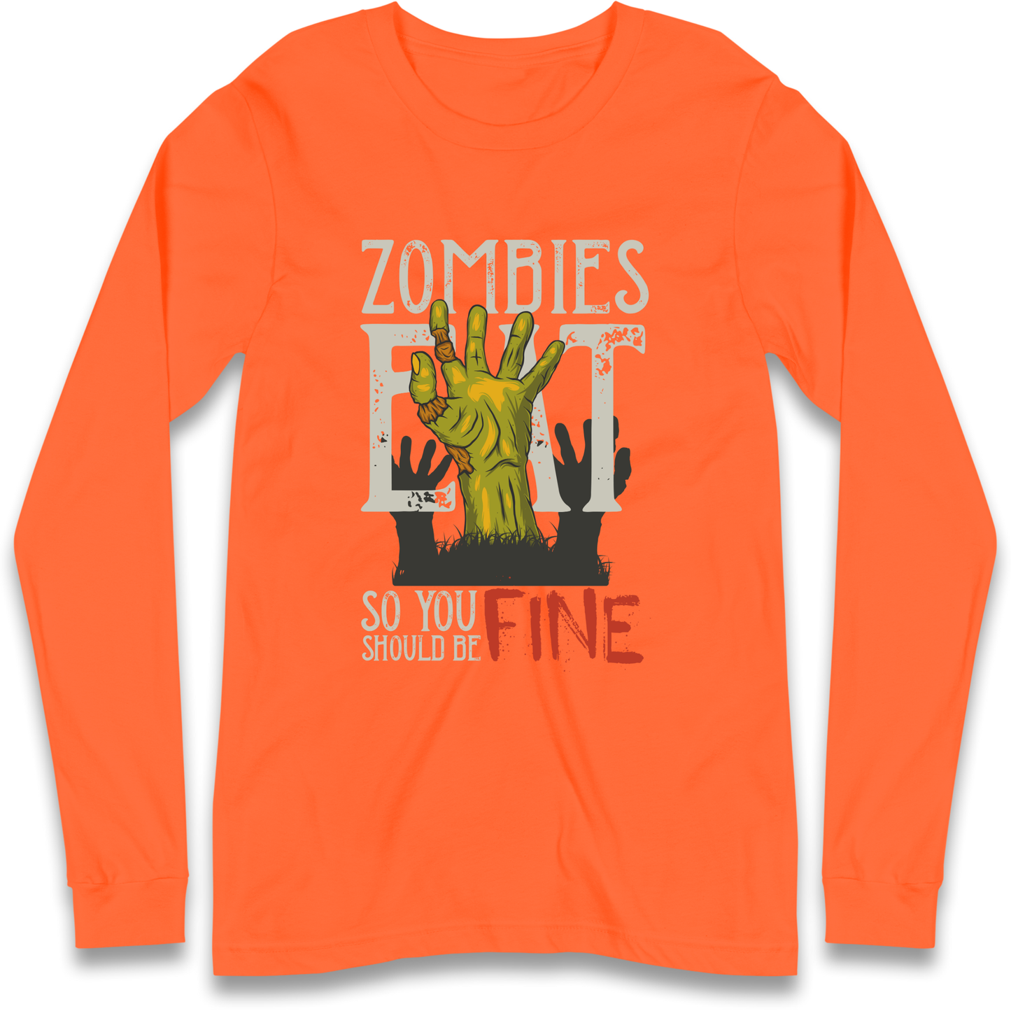Zombies Eat Longsleeve T Shirt