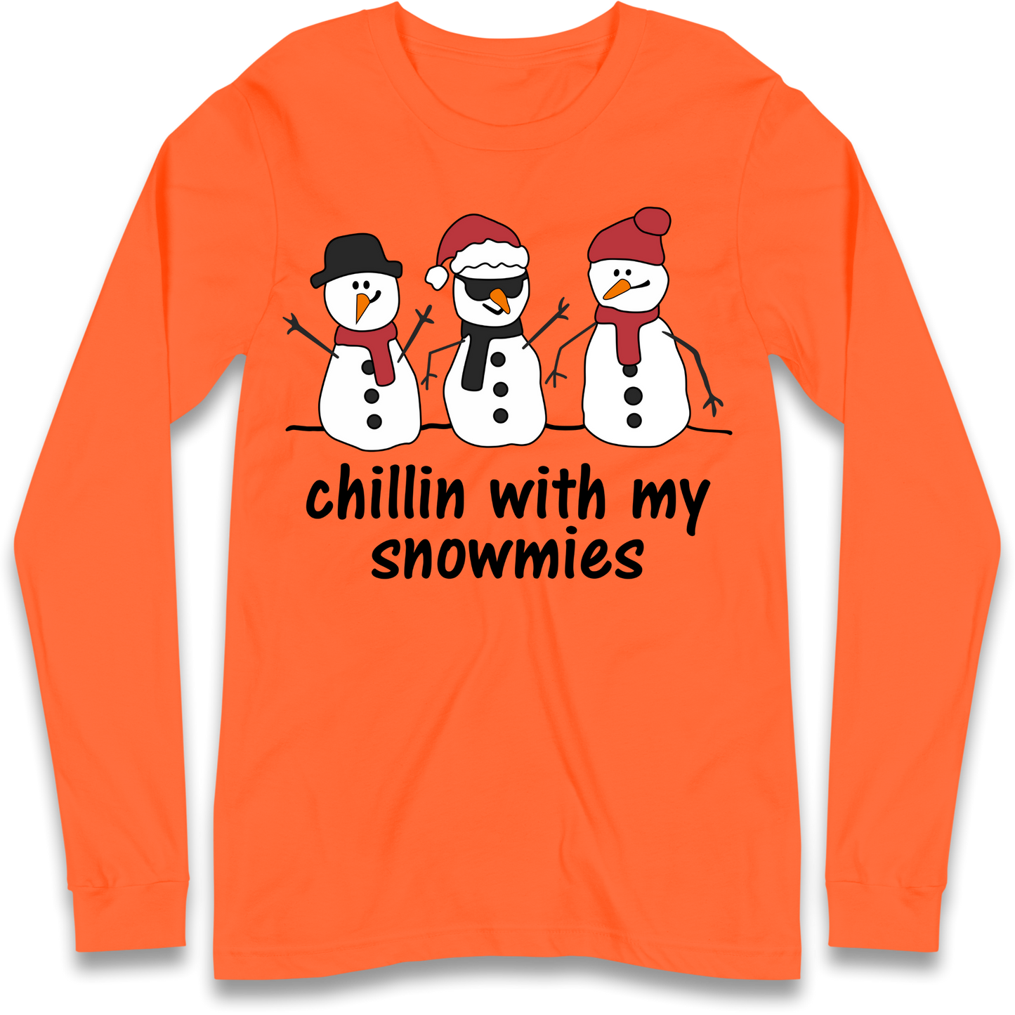 Chillin With My Snowmies Longsleeve T Shirt