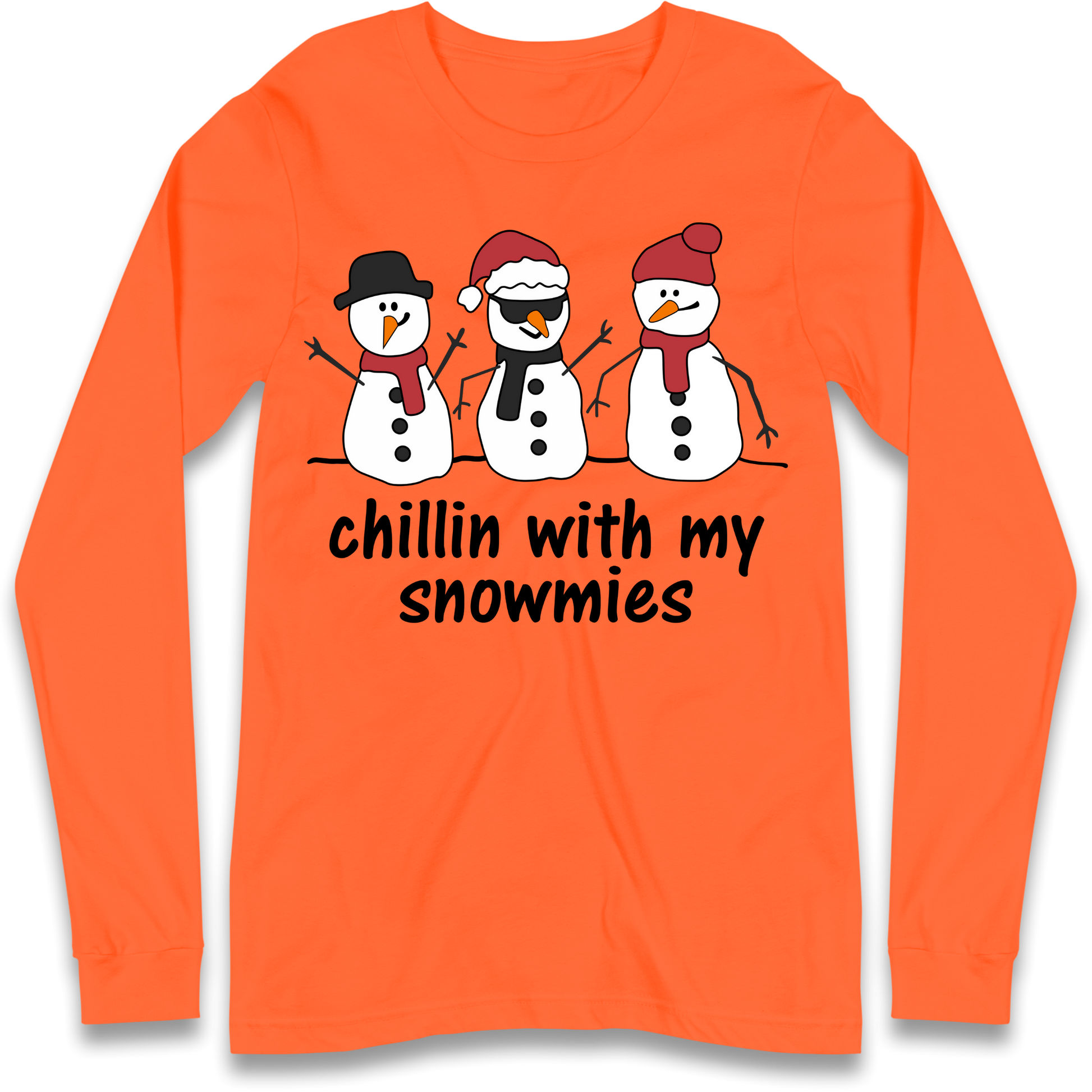 Chillin With My Snowmies Longsleeve T Shirt