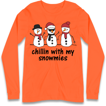 Chillin With My Snowmies Longsleeve T Shirt