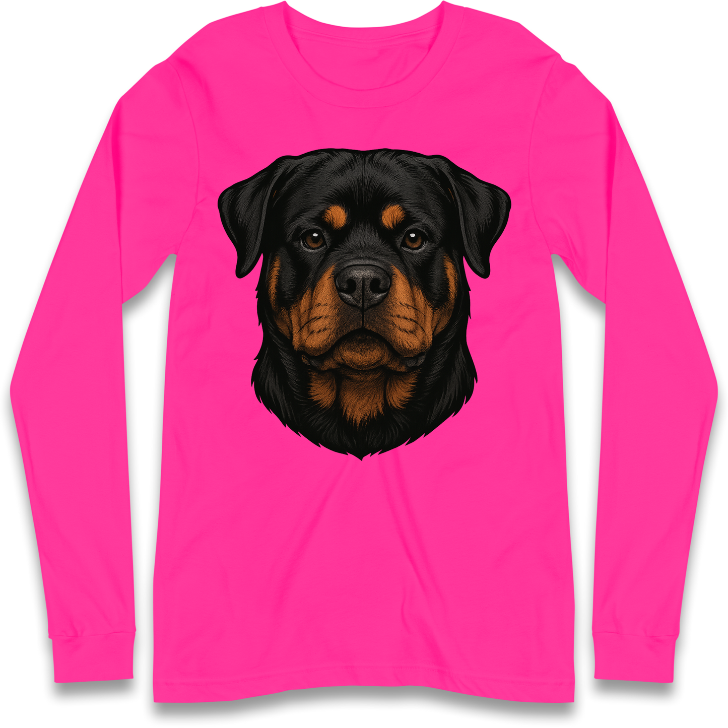 Rottweiler Face Longsleeve T Shirt