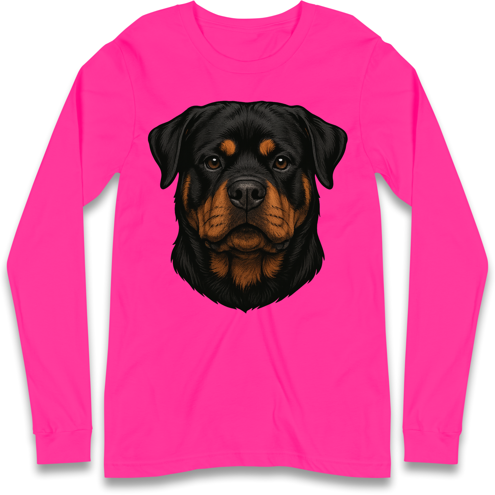 Rottweiler Face Longsleeve T Shirt