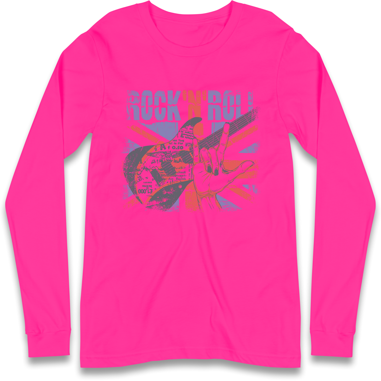 Rock N Roll Union Jack Longsleeve T Shirt