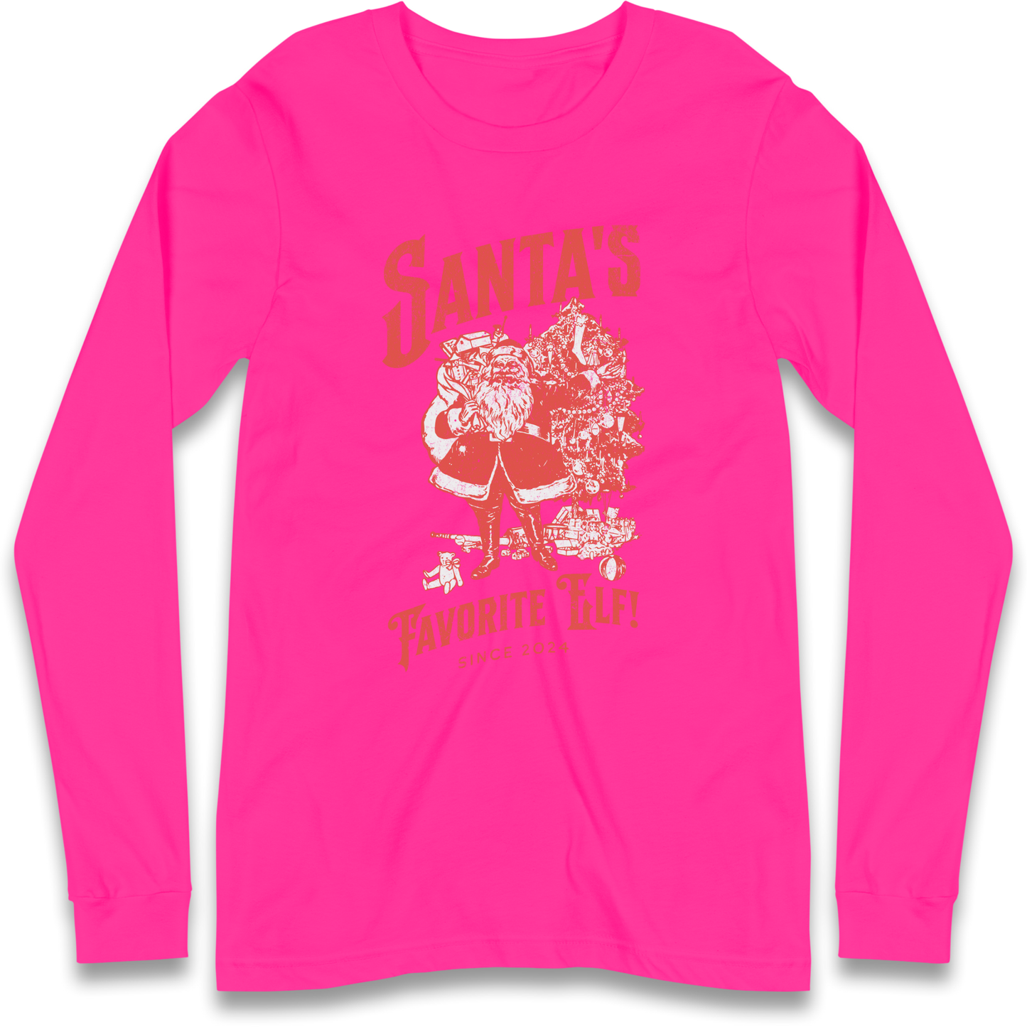 Santas Favourite Elf Christmas Longsleeve T Shirt