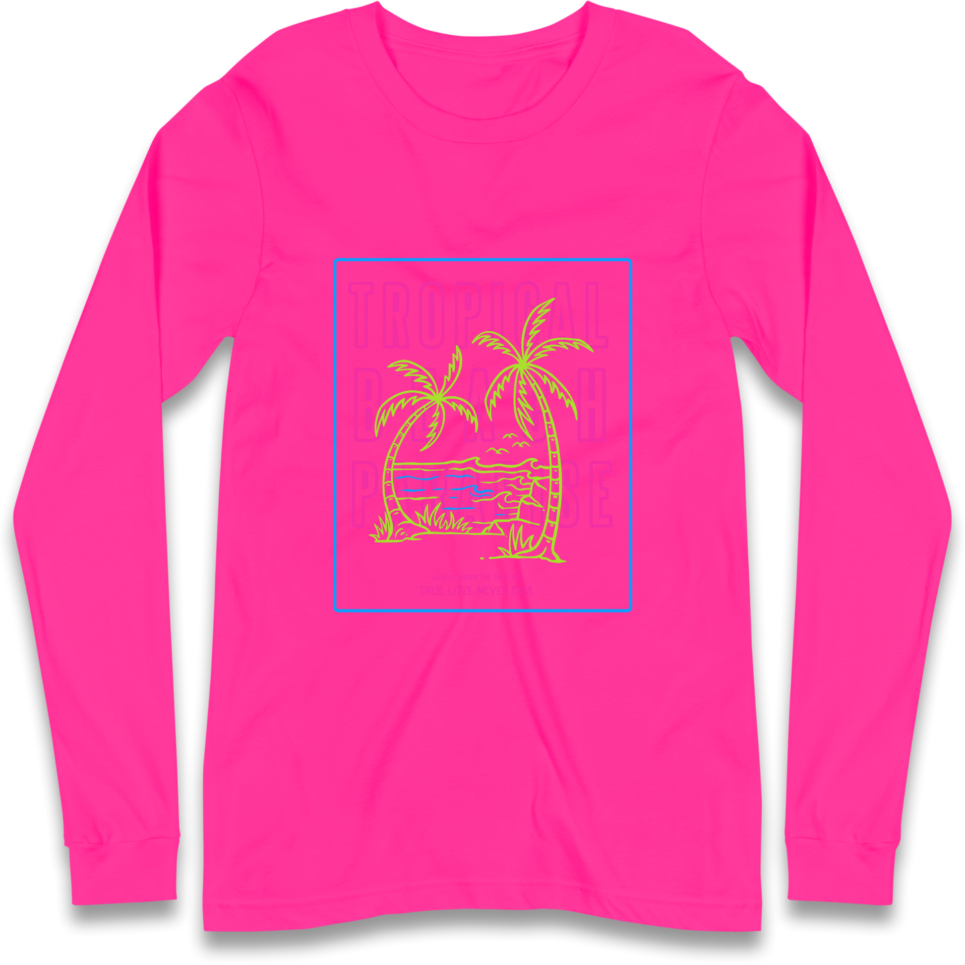 Tropical Beach Paradise Longsleeve T Shirt