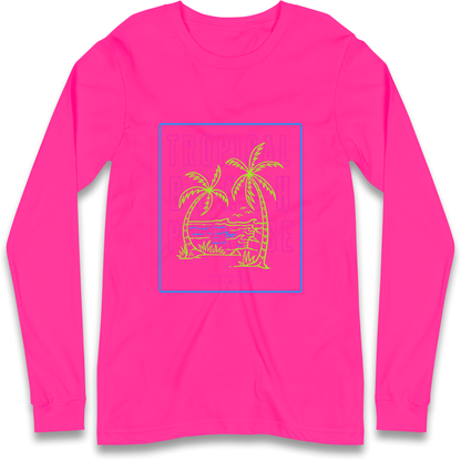 Tropical Beach Paradise Longsleeve T Shirt