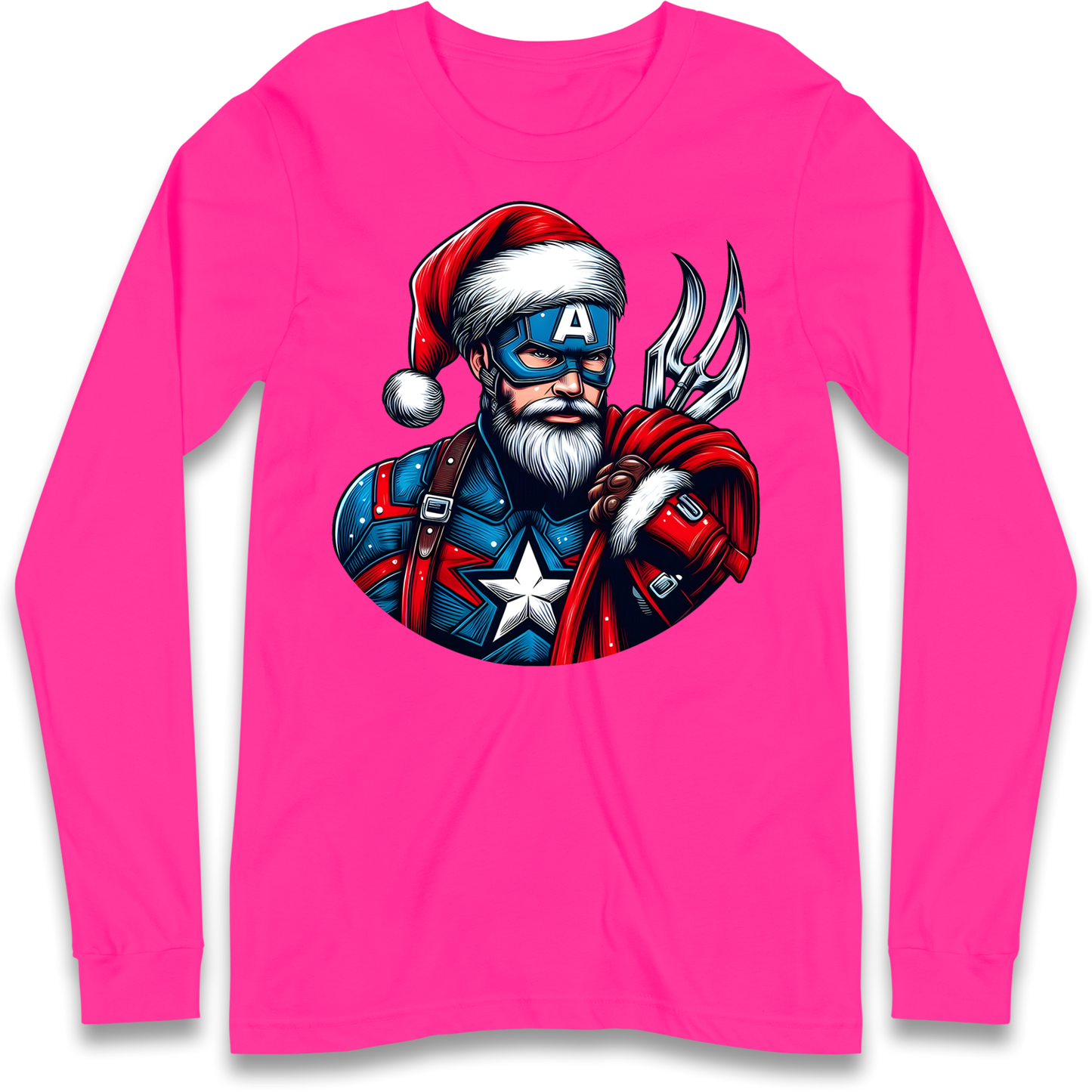 Captain America Santa Longsleeve T Shirt