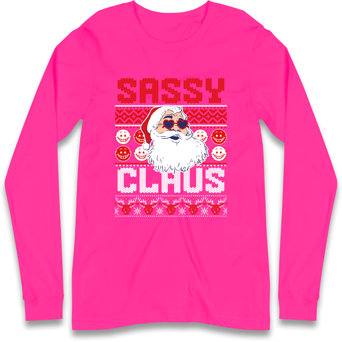 Sassy Claus Santa Christmas Longsleeve T Shirt