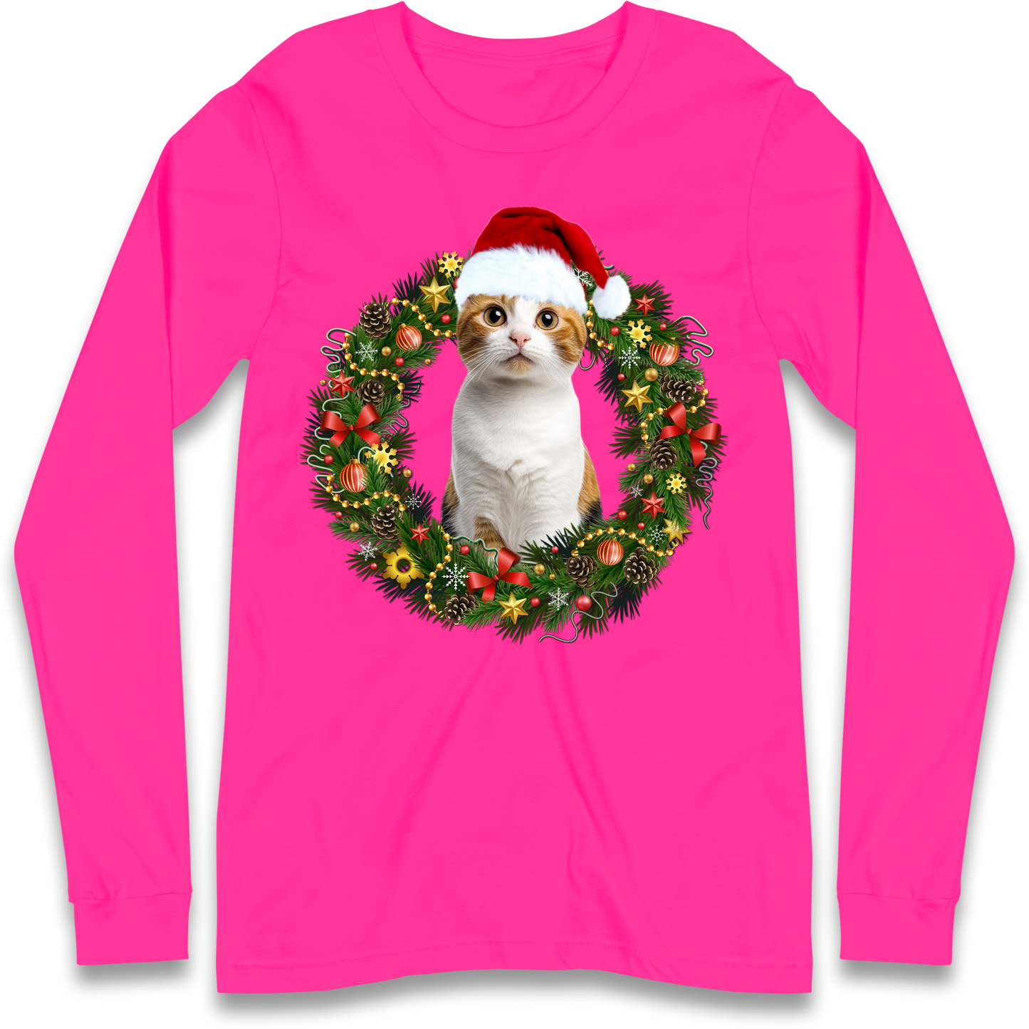Cat Christmas Longsleeve T Shirt