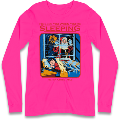 Creepy Santa Claus Christmas Longsleeve T Shirt