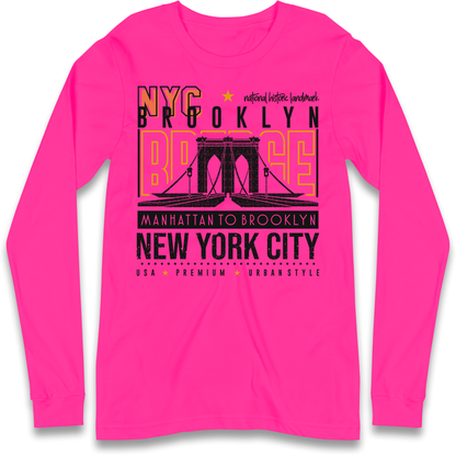NYC Brooklyn Bridge Longsleeve T Shirt