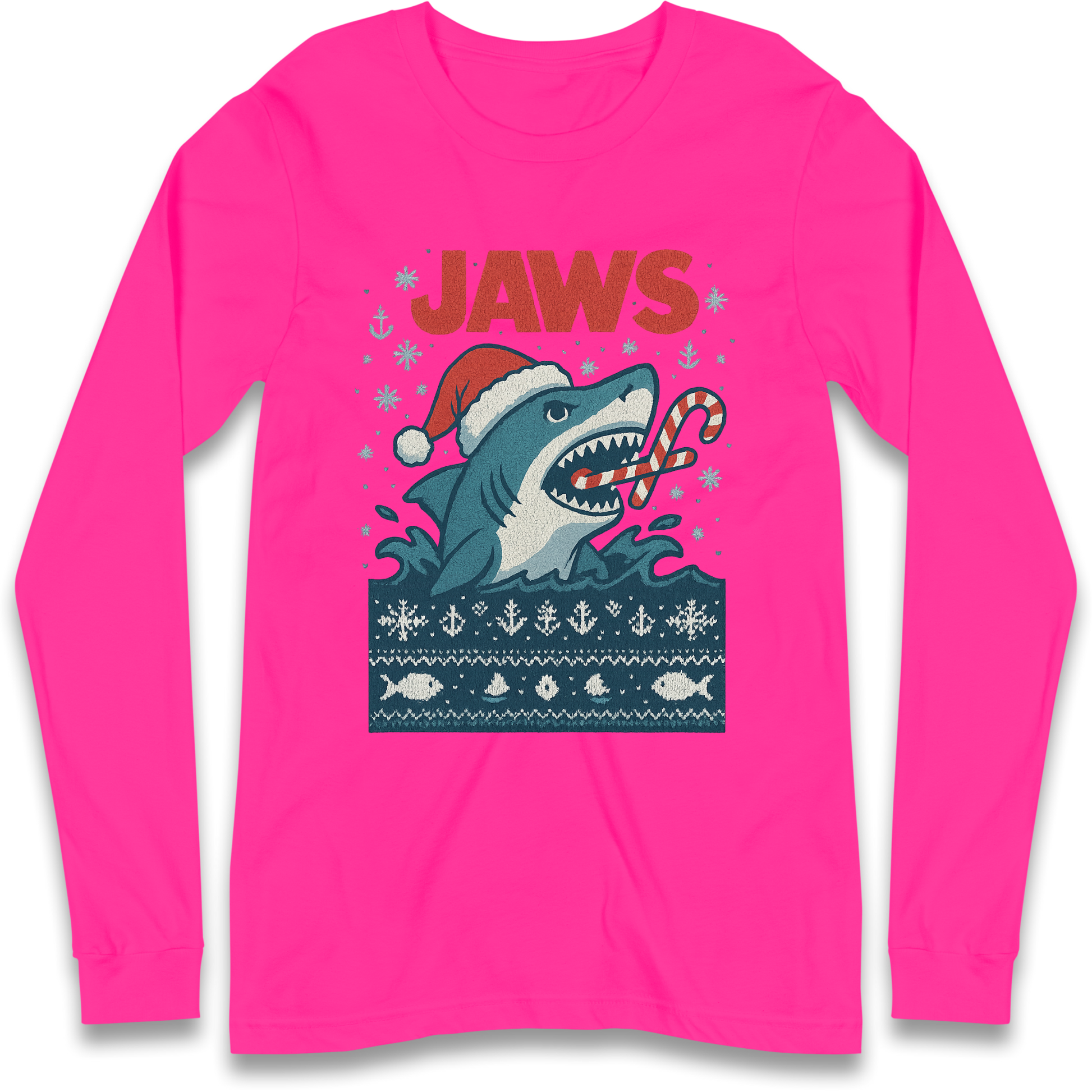 Jaws Christmas Longsleeve T Shirt