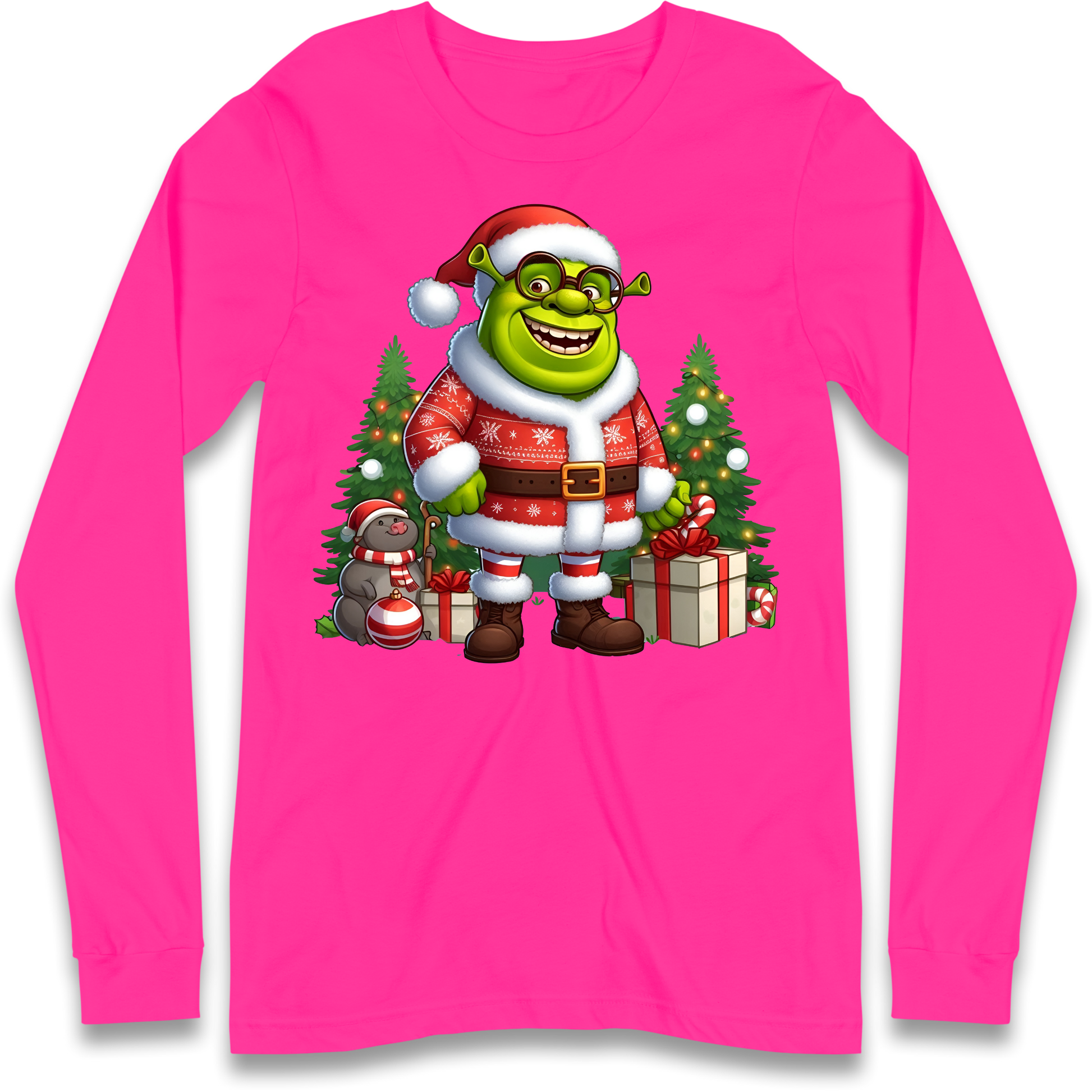 Shrek Santa Claus Presents Longsleeve T Shirt