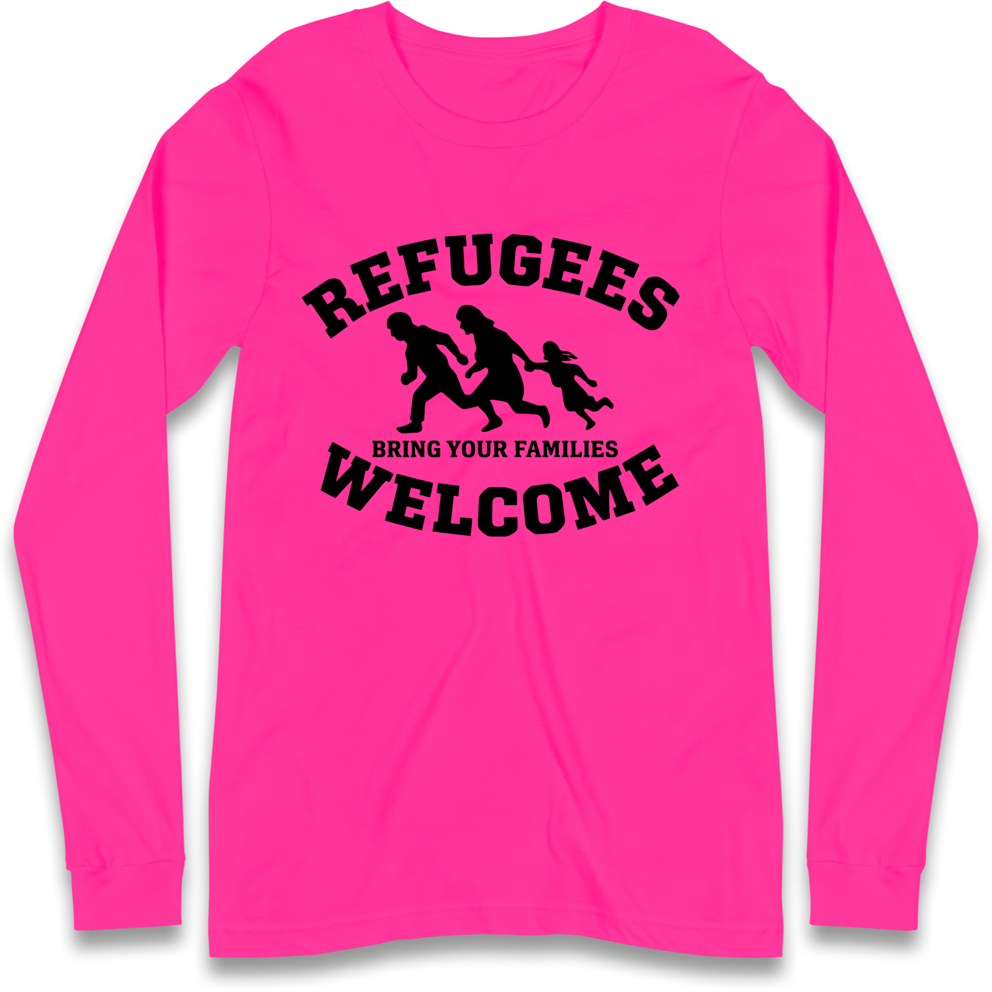 Welcome Refugees Longsleeve T Shirt