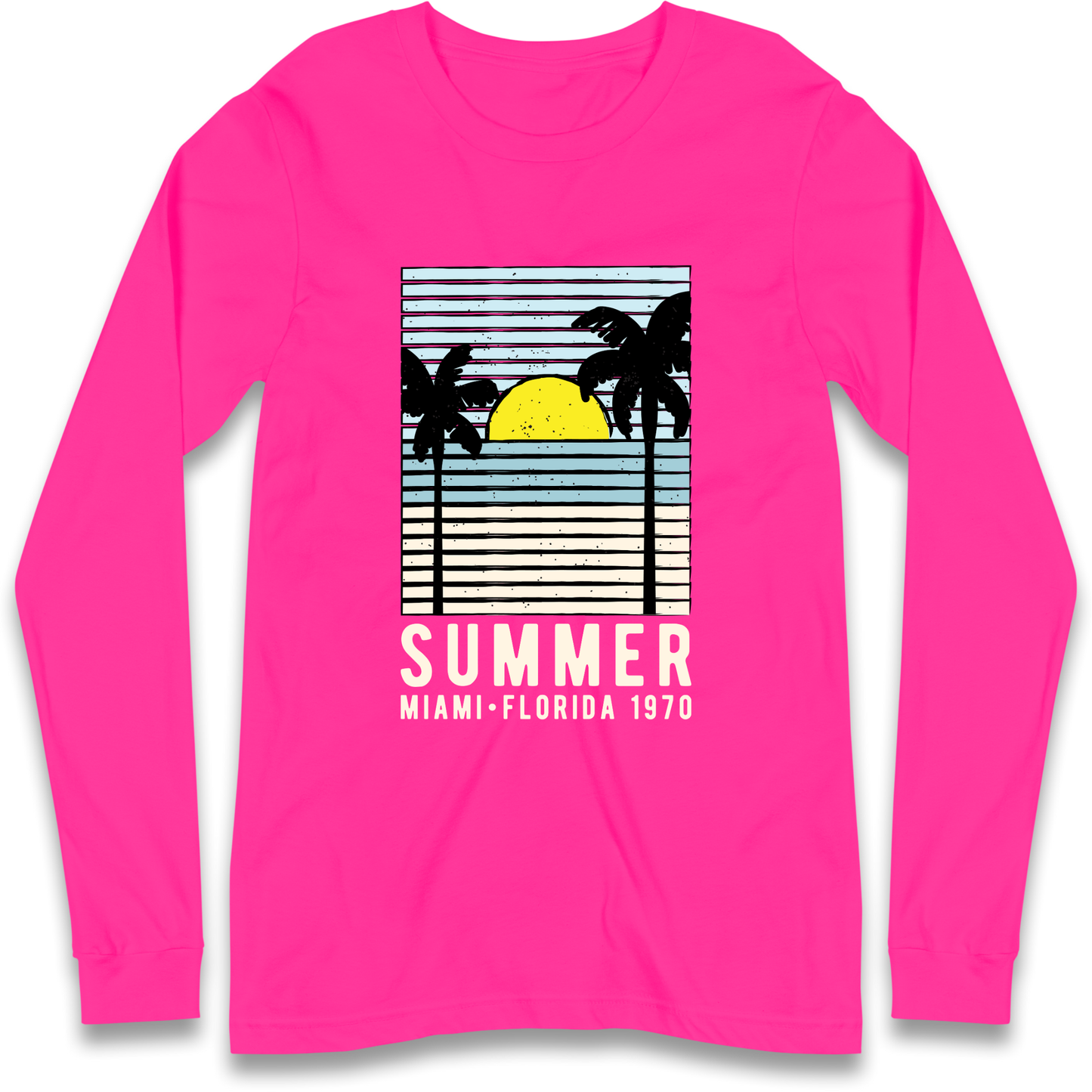 Summer Miami Florida 1970 Longsleeve T Shirt