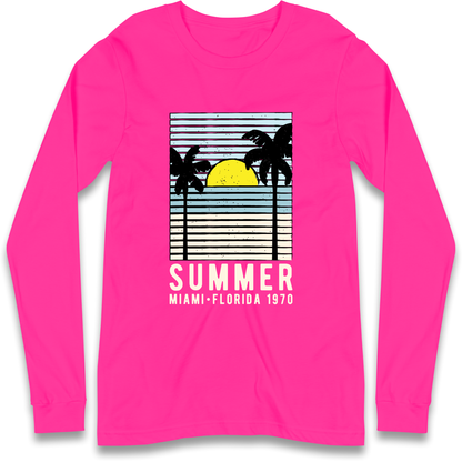 Summer Miami Florida 1970 Longsleeve T Shirt