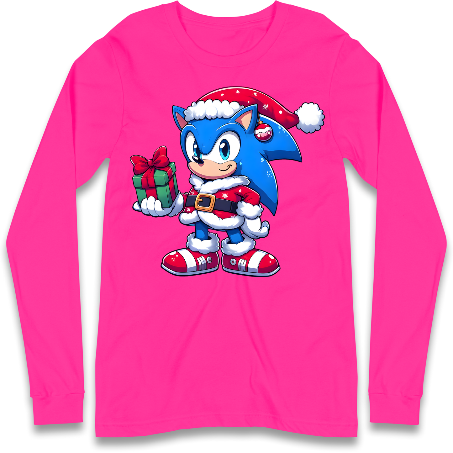Sonic The Hedgehog Santa Longsleeve T Shirt