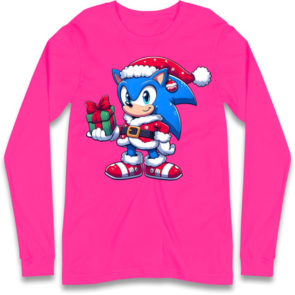 Sonic The Hedgehog Santa Longsleeve T Shirt