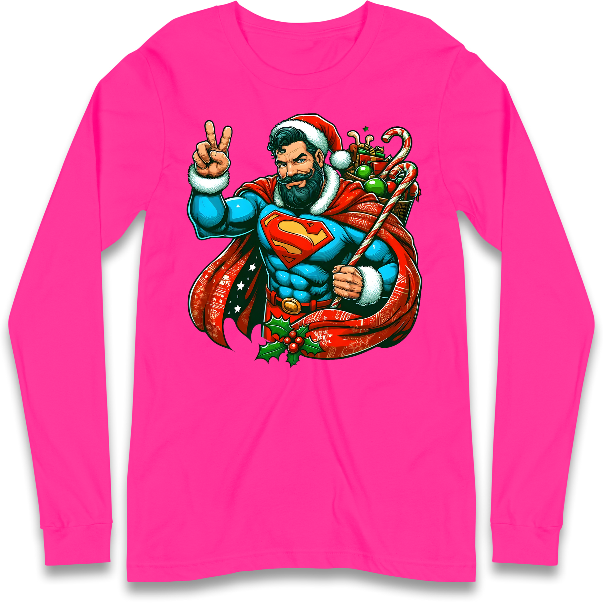 Superman Santa Longsleeve T Shirt