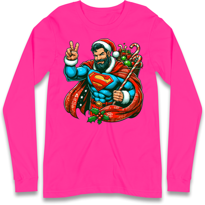 Superman Santa Longsleeve T Shirt