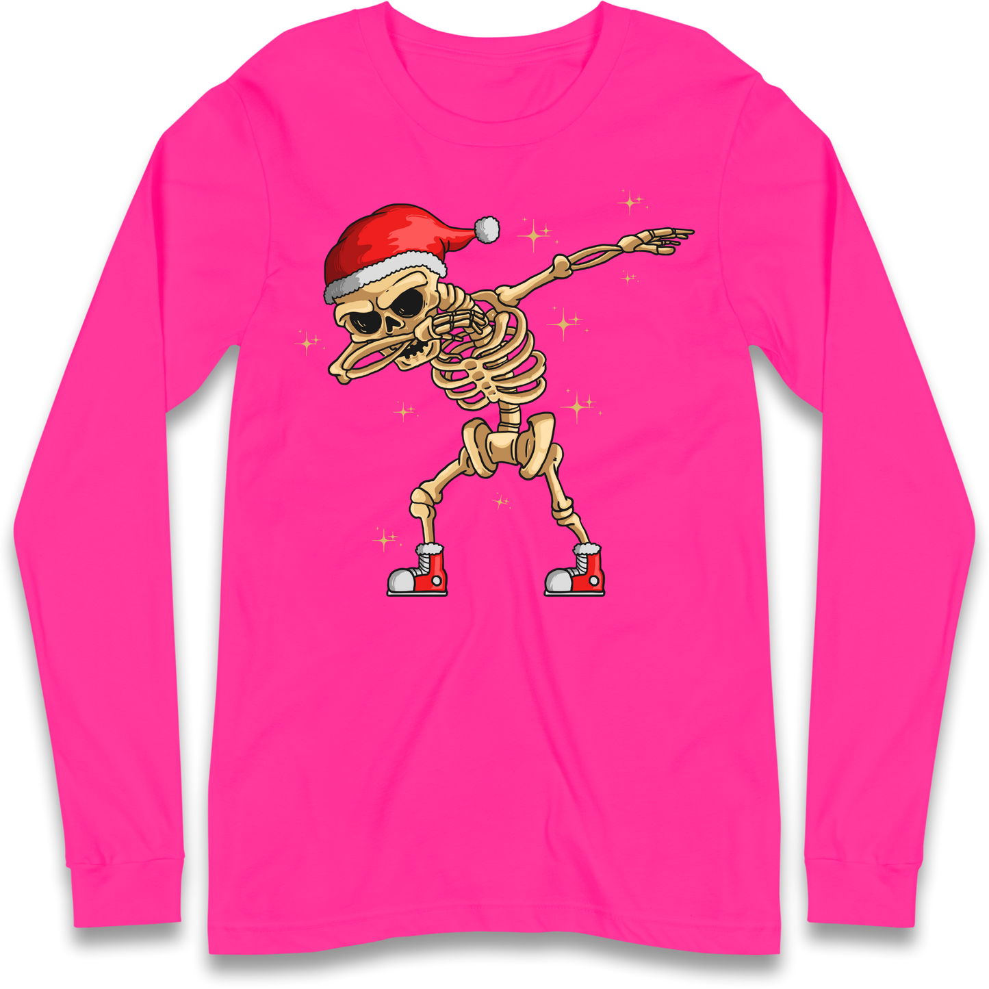 Santa Skellington Dabbing Christmas Longsleeve T Shirt