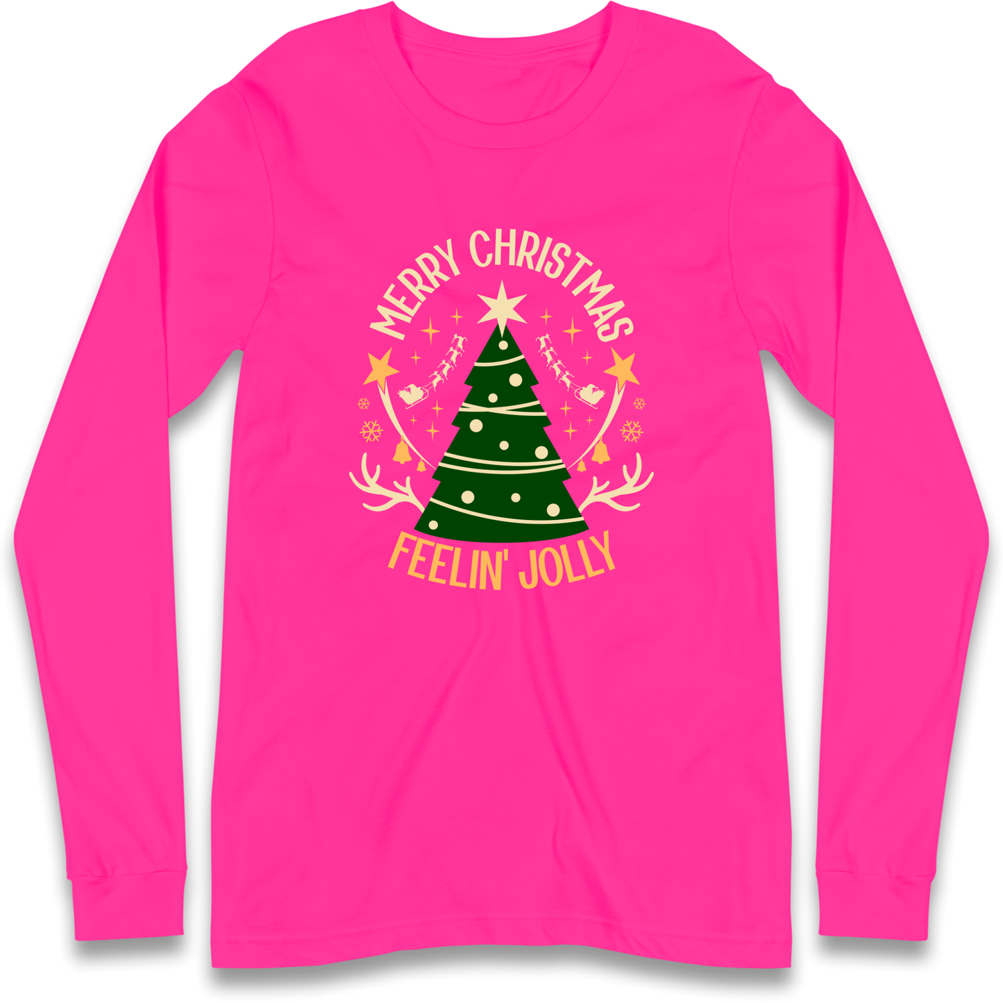 Merry Christmas Feeling Jolly Christmas Longsleeve T Shirt