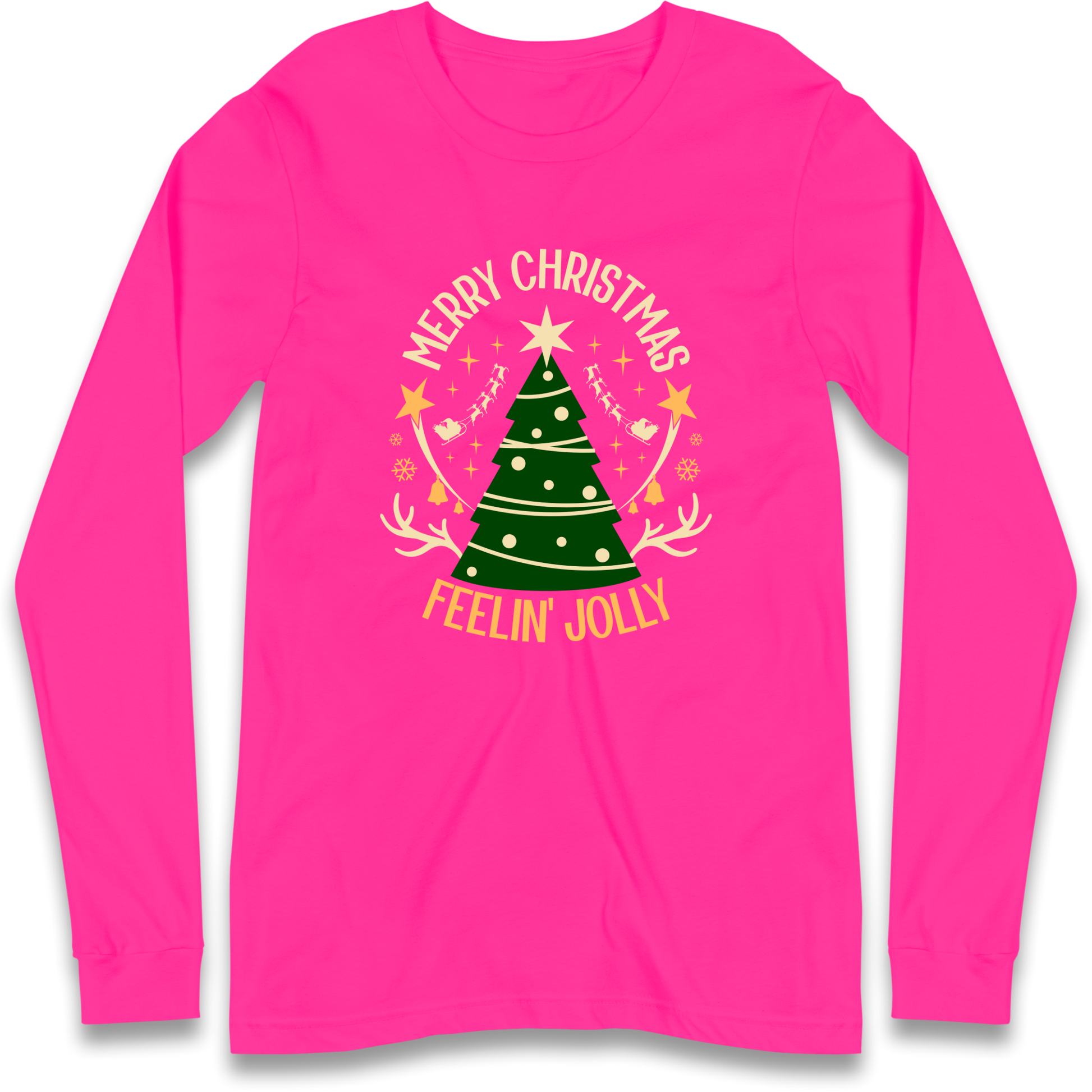 Merry Christmas Feeling Jolly Christmas Longsleeve T Shirt