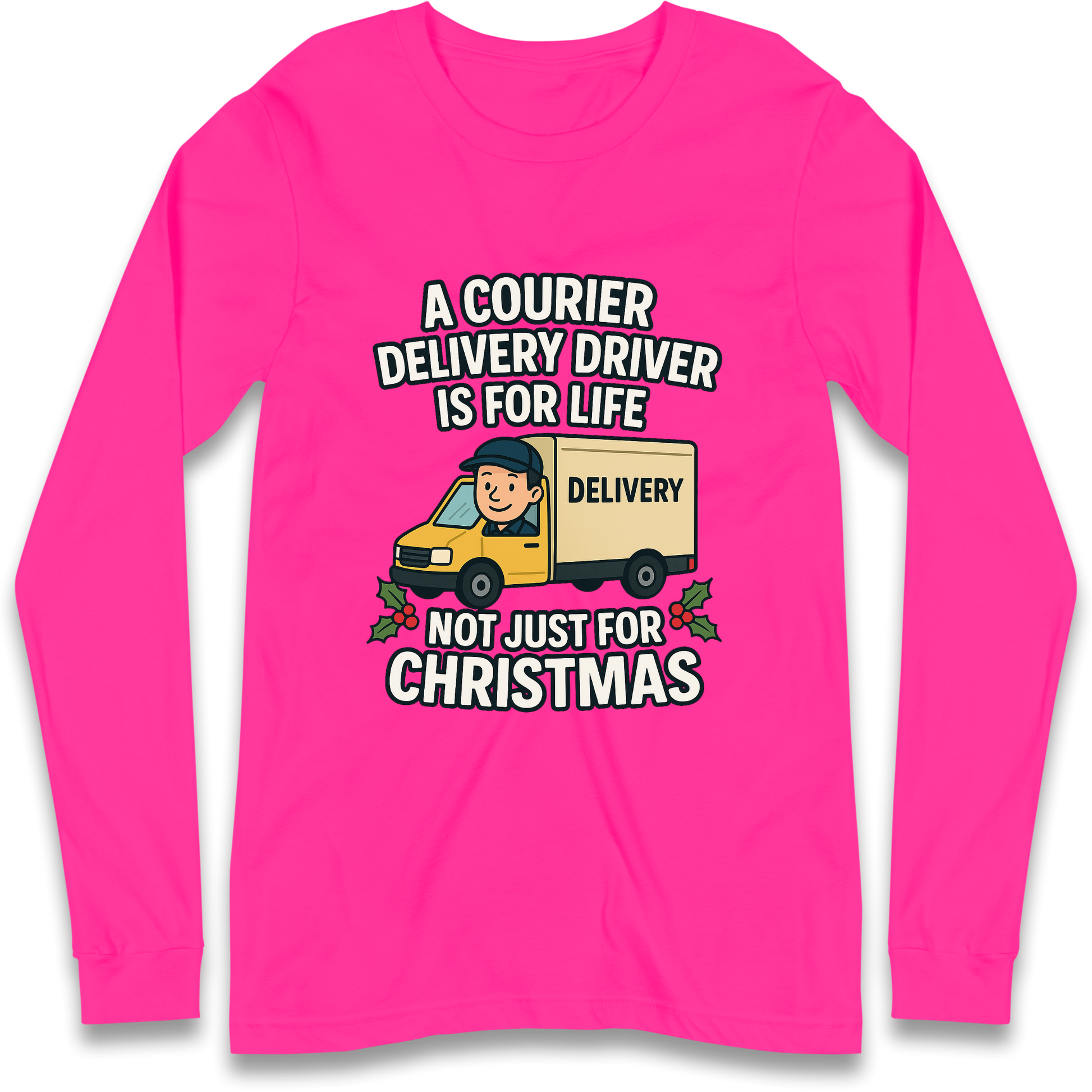 Courier Delivery Driver Christmas Longsleeve T Shirt