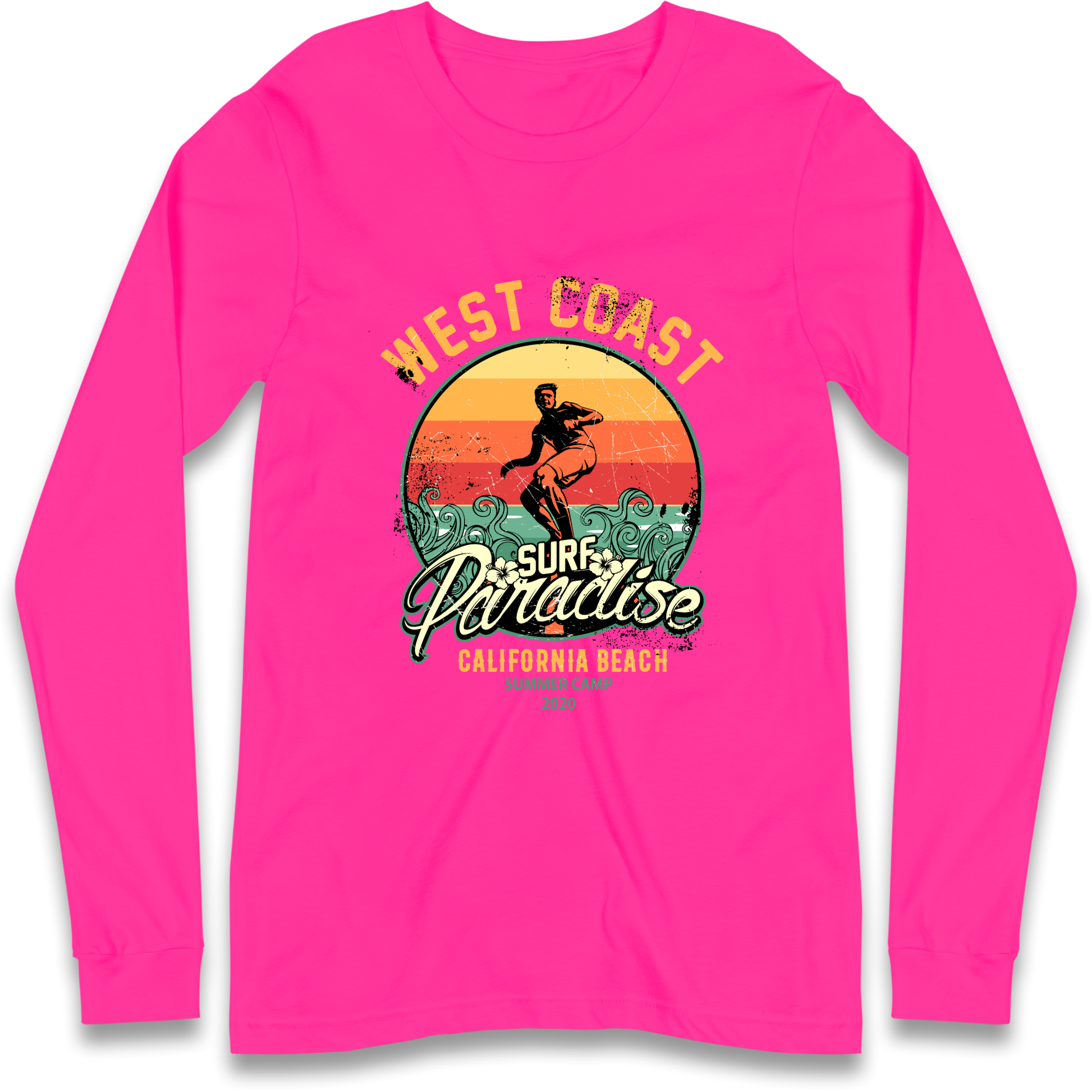 West Coast Surf Paradise Longsleeve T Shirt