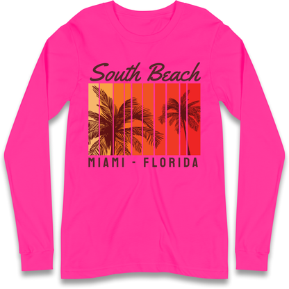 South Beach Miami Florida Longsleeve T Shirt