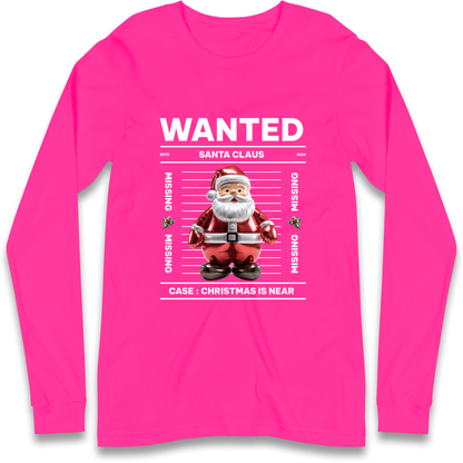 Wanted Santa Claus Christmas Longsleeve T Shirt