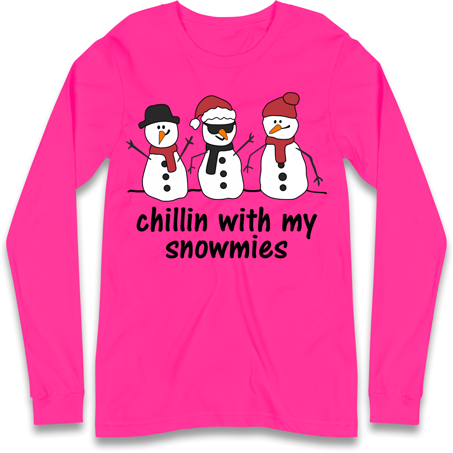 Chillin With My Snowmies Longsleeve T Shirt