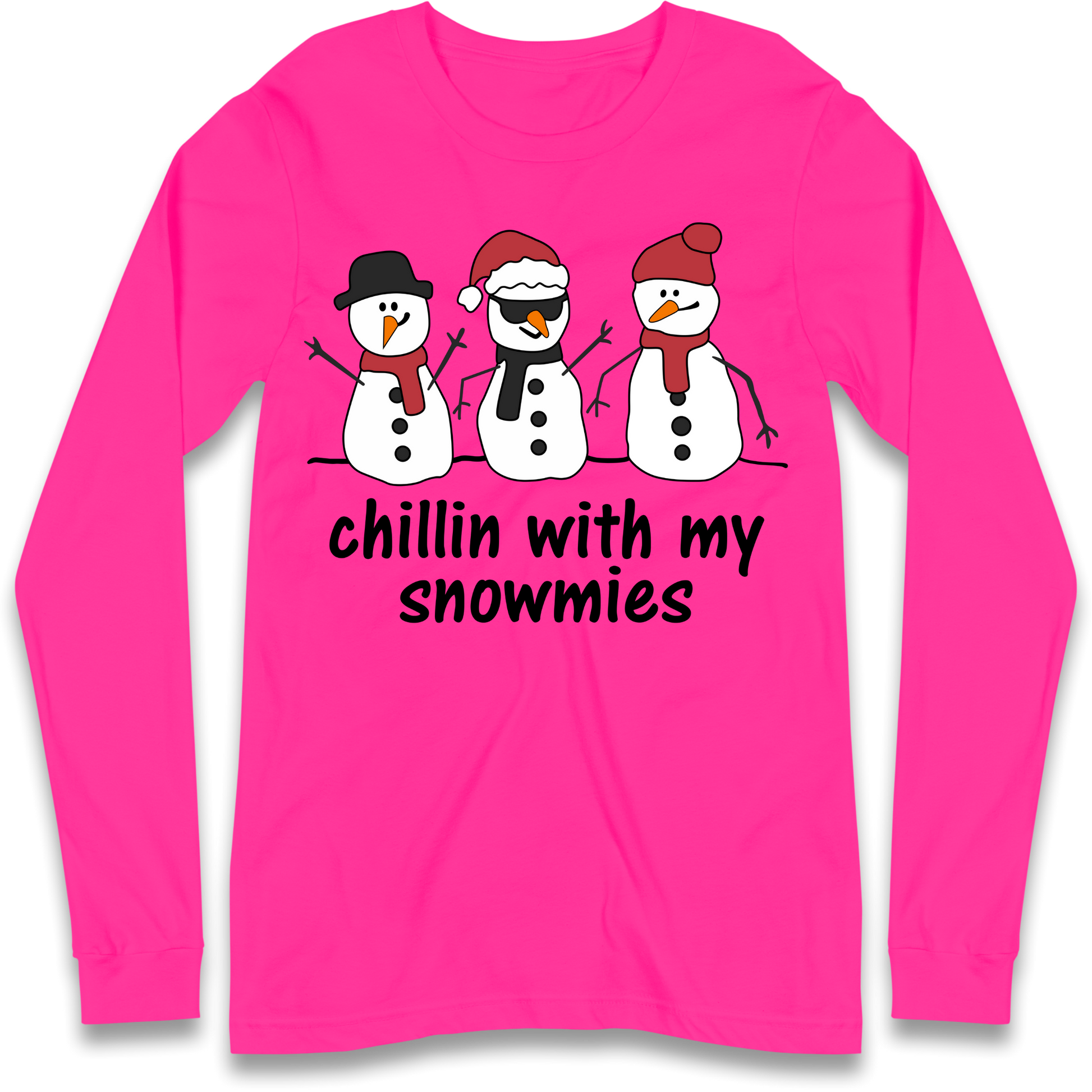 Chillin With My Snowmies Longsleeve T Shirt
