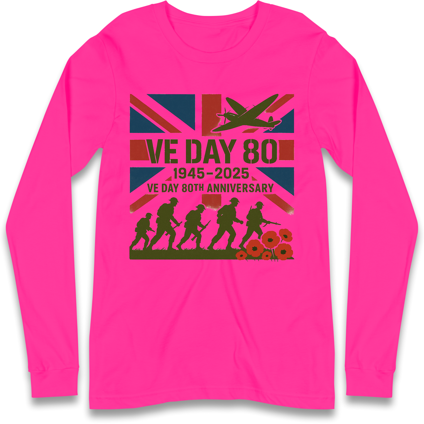 VE Day 80th Anniversary 1945 2025 Longsleeve T Shirt