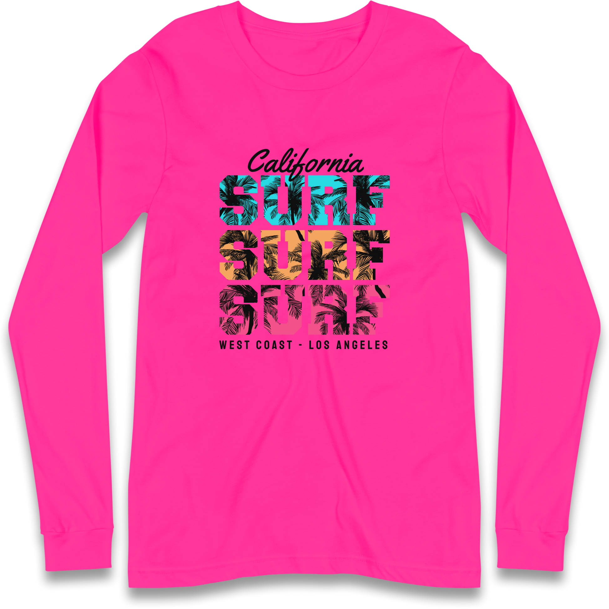 California Surf Surf Surf Longsleeve T Shirt