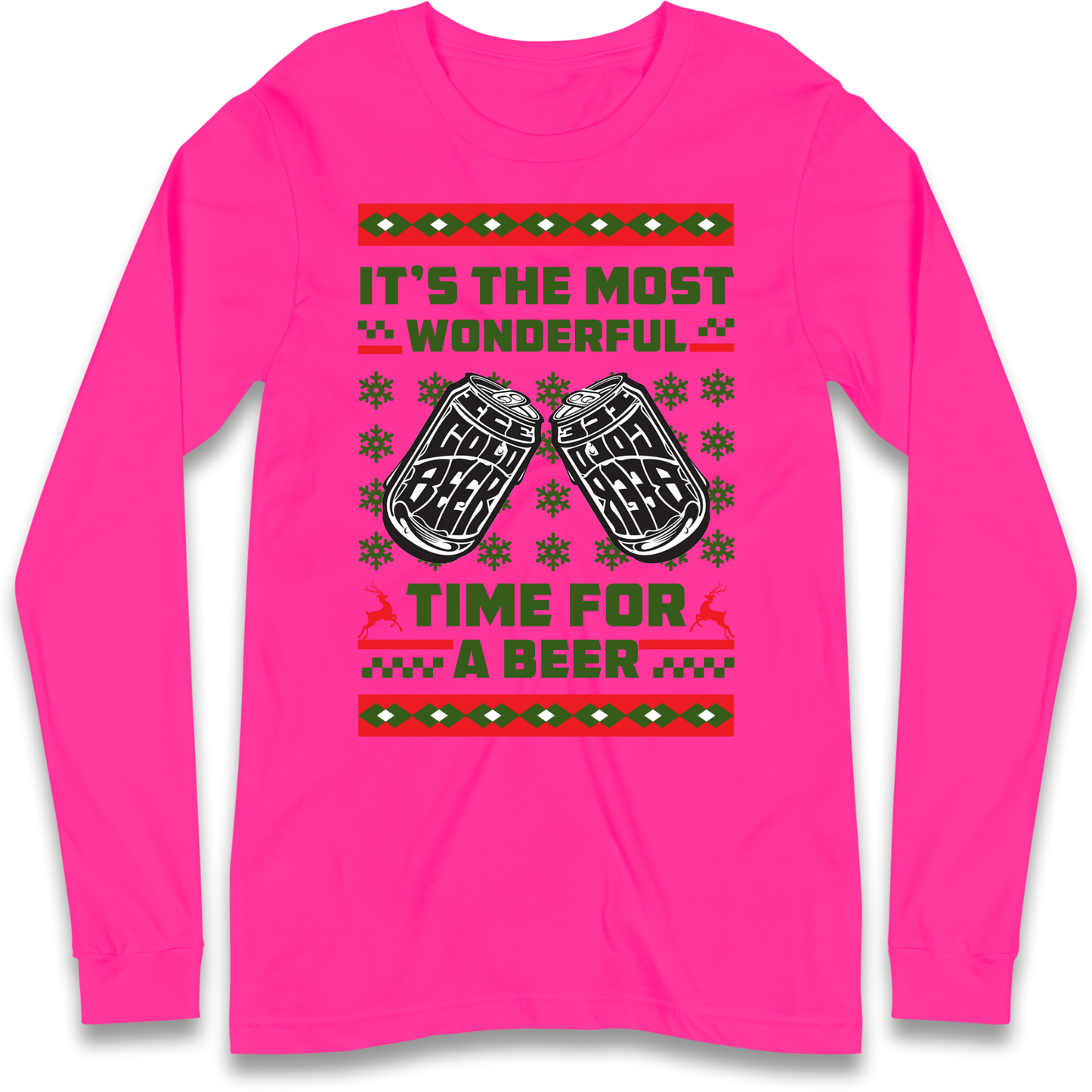 Its The Most Wonderful Time For A Beer Christmas Longsleeve T Shirt