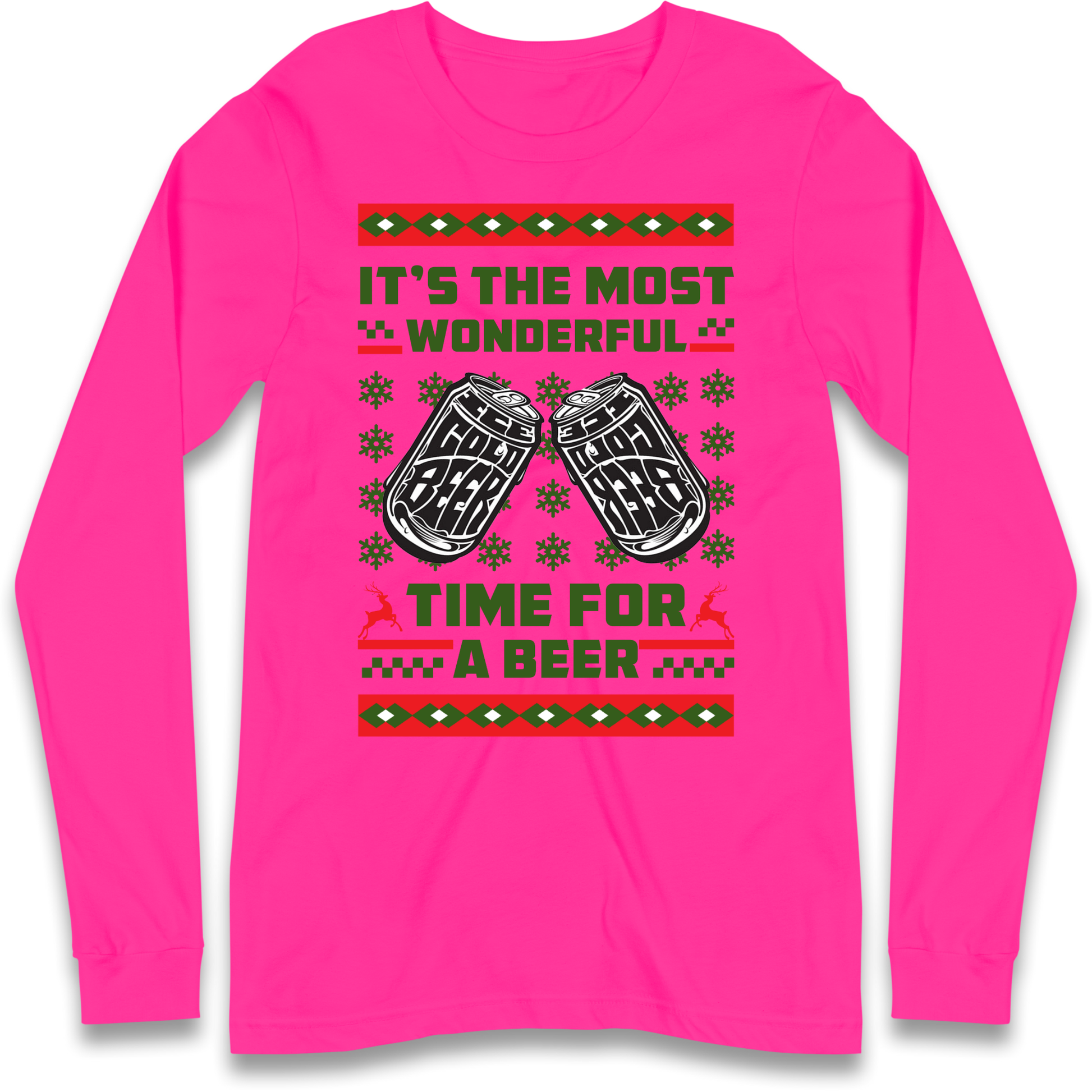 Its The Most Wonderful Time For A Beer Christmas Longsleeve T Shirt
