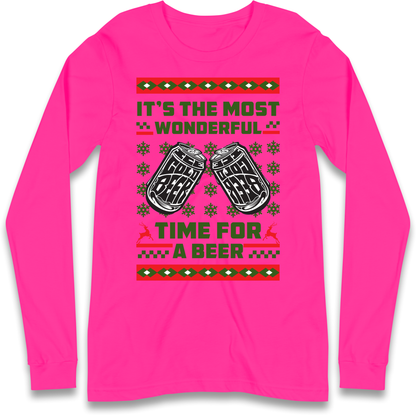 Its The Most Wonderful Time For A Beer Christmas Longsleeve T Shirt