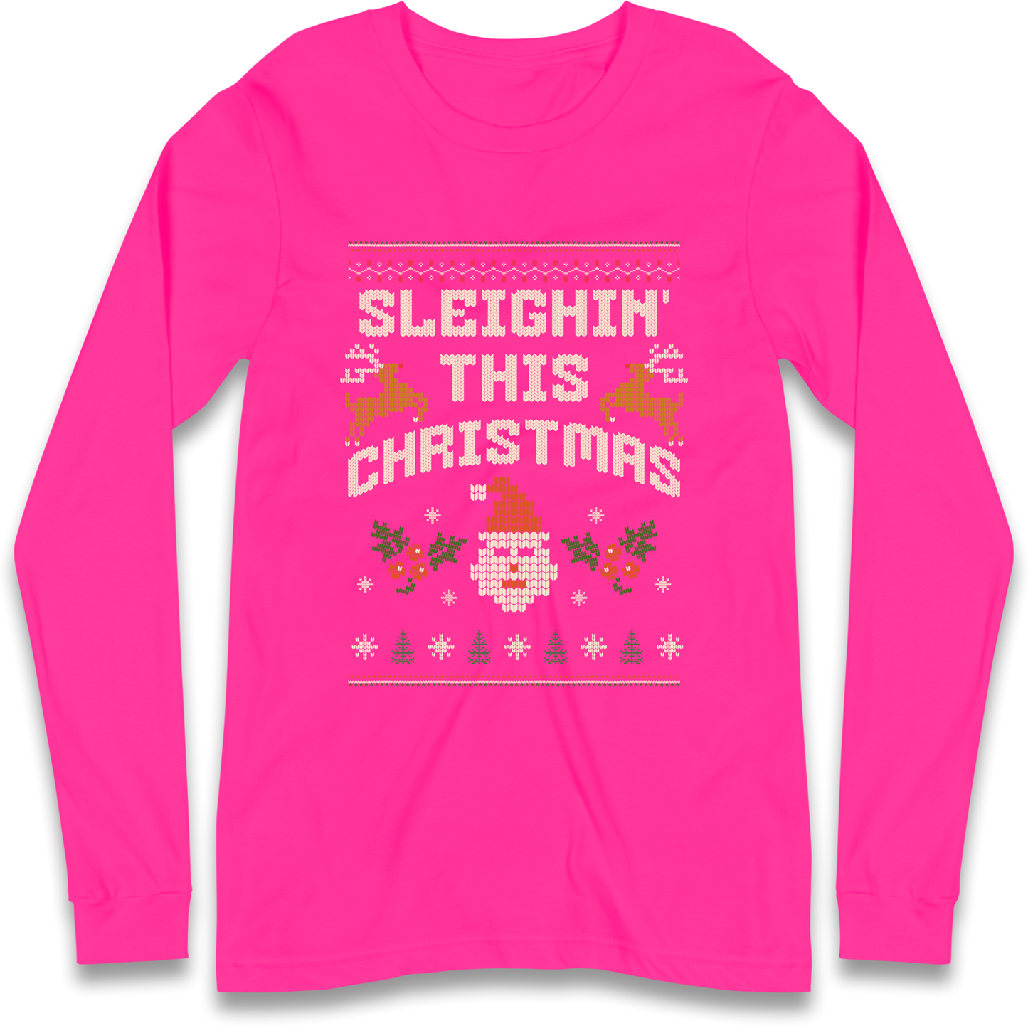 Sleighin This Christmas Christmas Longsleeve T Shirt
