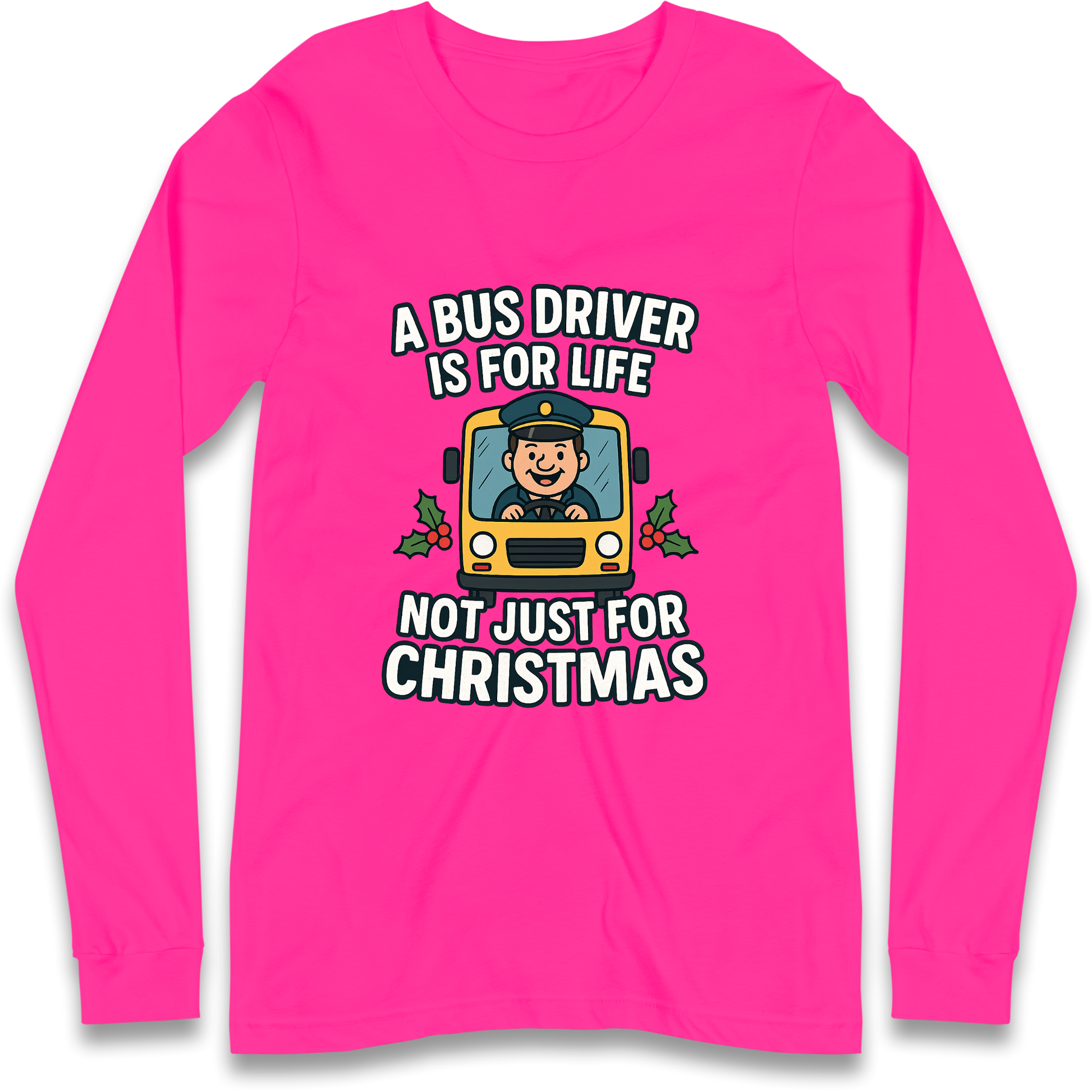 Bus Driver Christmas Longsleeve T Shirt
