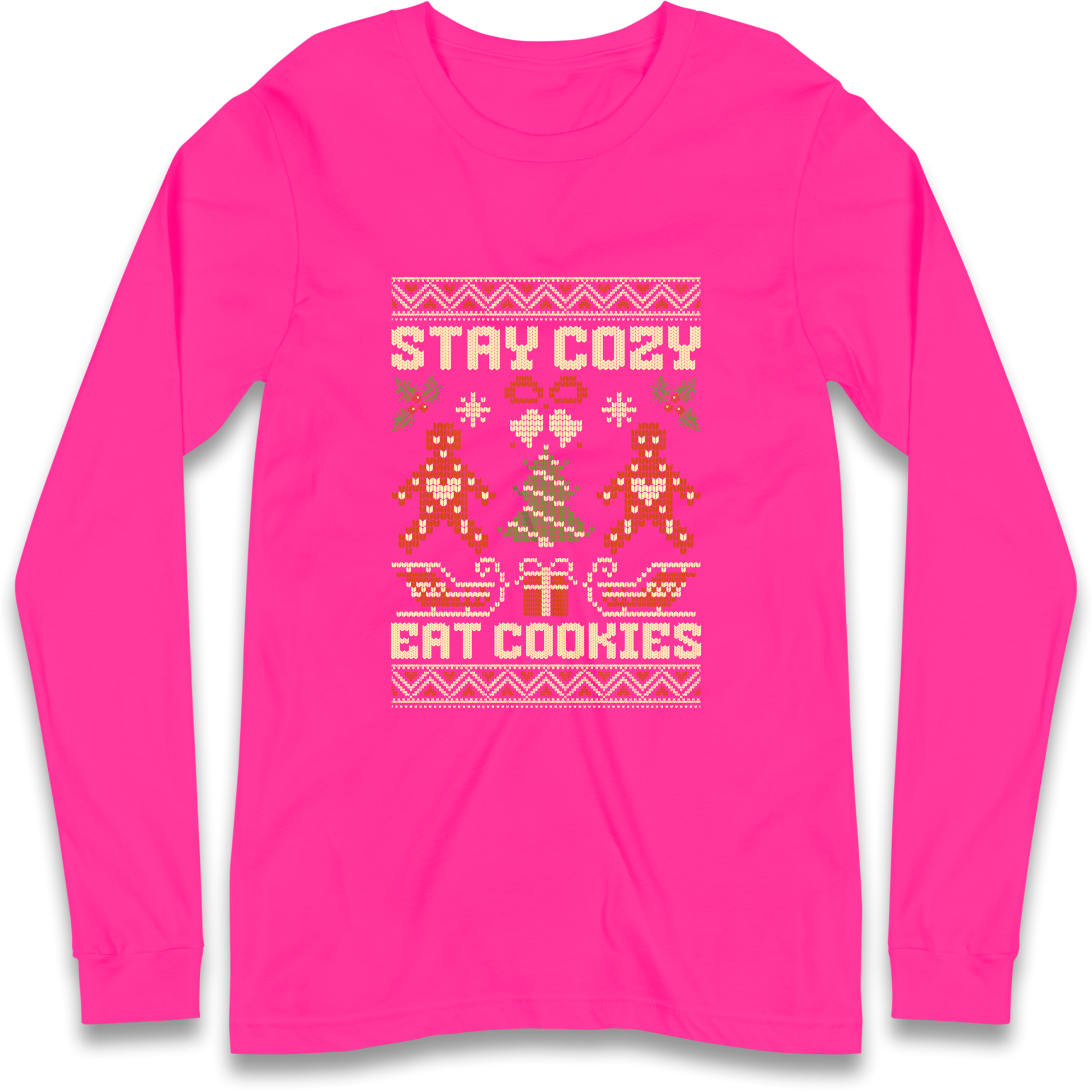 Stay Cozy Eat Cookies Christmas Longsleeve T Shirt