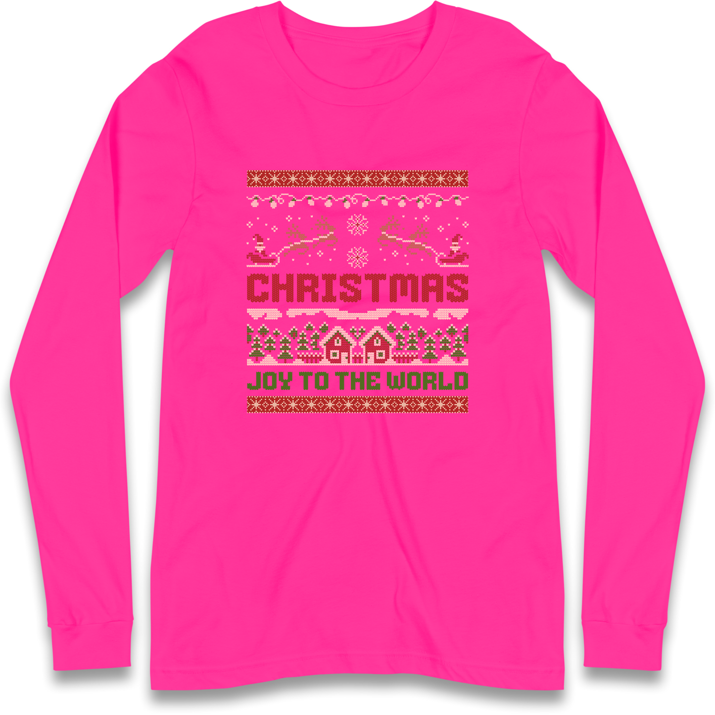 Christmas Joy to the World Christmas Longsleeve T Shirt