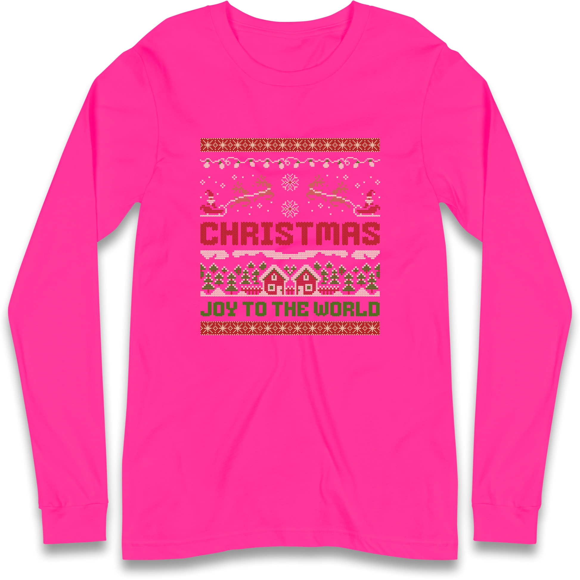 Christmas Joy to the World Christmas Longsleeve T Shirt